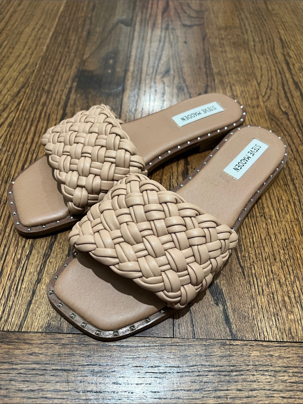 Steve Madden “Santina” Woven Slide Sandals Size 8